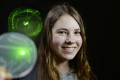 Laser-Beugungsmuster als „Fingerprint" von Bakterien